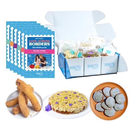 BāKIT Box Bake the World Bundle Kids Baking Activity Kit, 3 Global Recipes